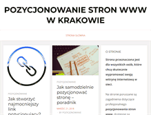 Tablet Screenshot of pozycjonowaniestronkrakow.com.pl